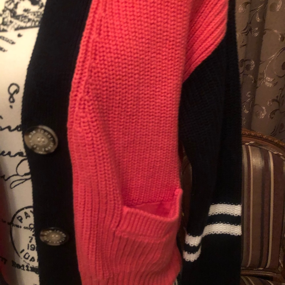 NWT TOMMY JEANS XL COLOR BLOCK CARDI - Picture 4 of 6